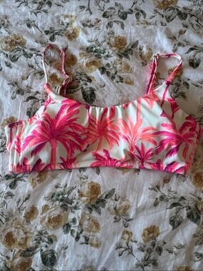 Neon Palm Tree Swim Top